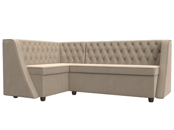 Кухонный угловой диван Лофт левый угол, велюр