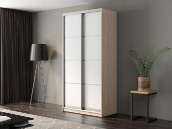 Шкаф-купе Айсберг 120 ШАМОНИ СВЕТЛЫЙ (белый/глухой)