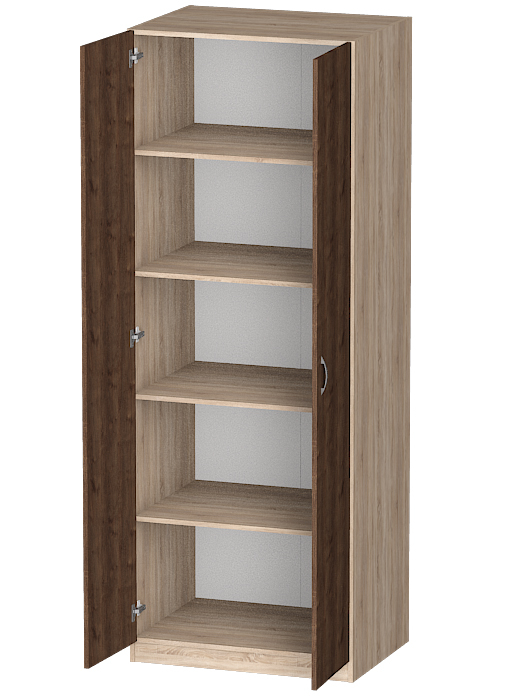 Для одежды, Распашной шкаф Лайф с полками 80*60*215 Дуб сонома