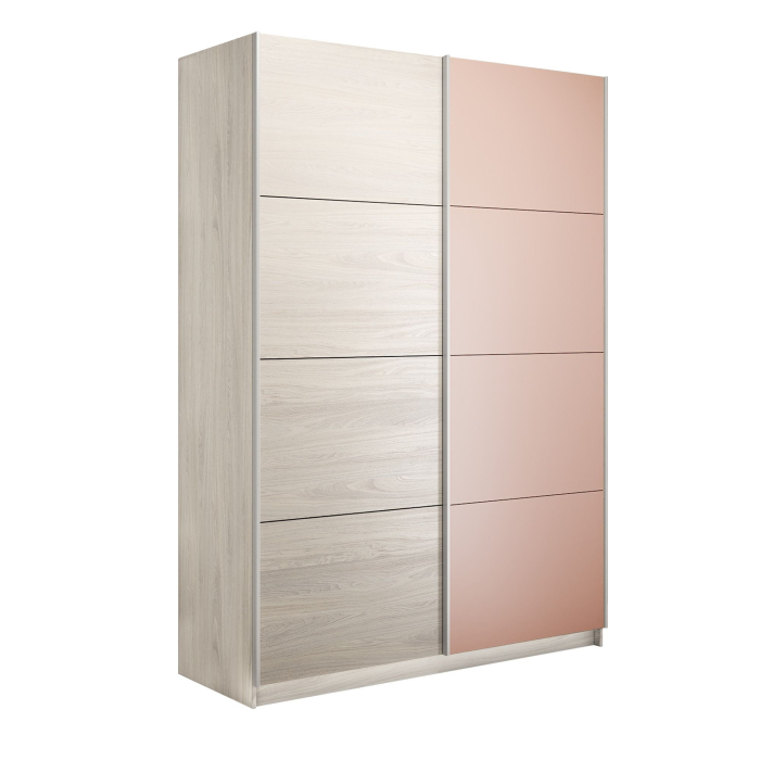 Шкафы-купе 2-х дверные, Шкаф-купе Прайм 2-х дверный ДСП/Стекло пудра/Доводчики 120х57х230
