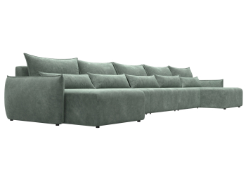 Диван п-образный Лига-051 НПБ МегаЛонг, велюр BRUT