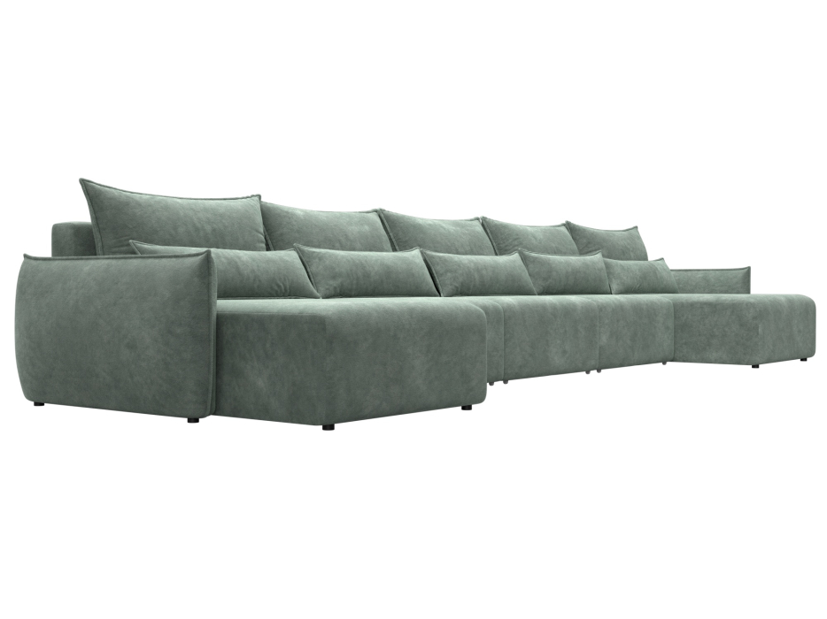 Диваны еврокнижки, Диван п-образный Лига-051 НПБ МегаЛонг, велюр BRUT