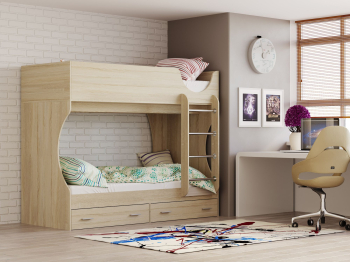 Кровать двухъярусная Д2 