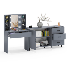 Косметический cтол с подсветкой и ящиком 115 и комод 123-1604