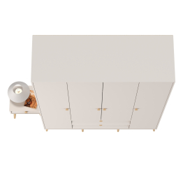 Шкаф 4-х дверный Афина и тумба прикроватная