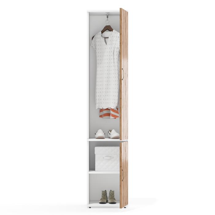 Для одежды, Пенал с выдвижной штангой и полкой снизу Лидер-8 МД 21Б