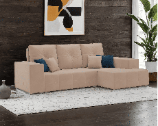 Диваны угловые в гостиную, Диван угловой Монреаль Правый угол (Велюр)