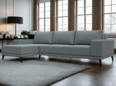 Диваны угловые в гостиную, Диван угловой Льюес левый, рогожка Амур