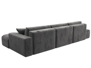 Диван угловой Лига-036 НПБ Модерн Лонг правый угол, велюр TOWER