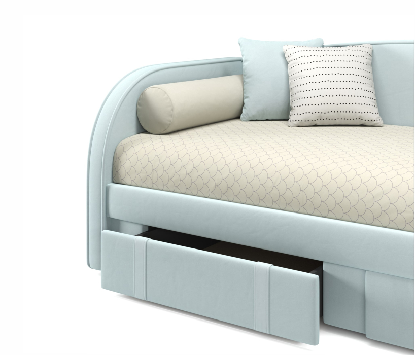 Кровати, Мягкая кровать Elda 900 с ортопедическим основанием и матрасом PROMO B COCOS