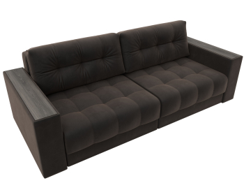 Диван прямой с декором Лига-049 НПБ, велюр SEVEN