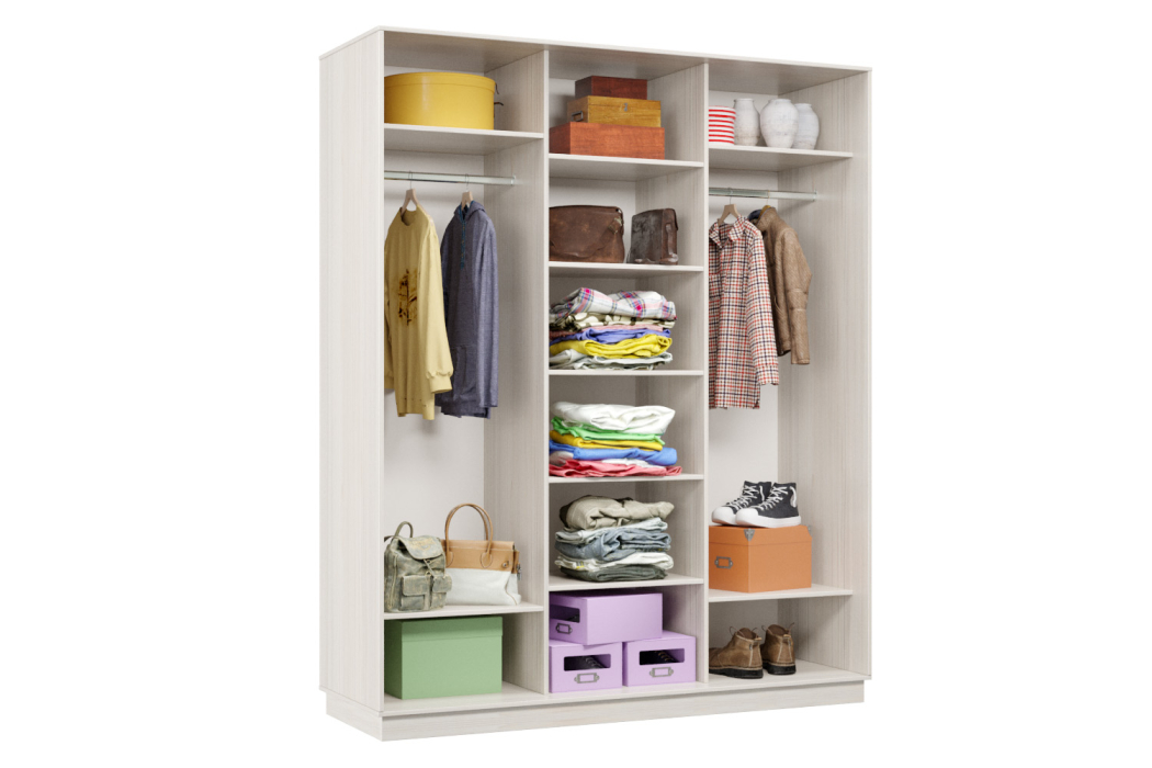 Шкафы-купе 3-х дверные, Шкаф-купе Премьер Лайт 26 (01;01;01) трехдверный