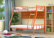 Для подростков, Двухъярусная кровать Радуга полка оранжевый