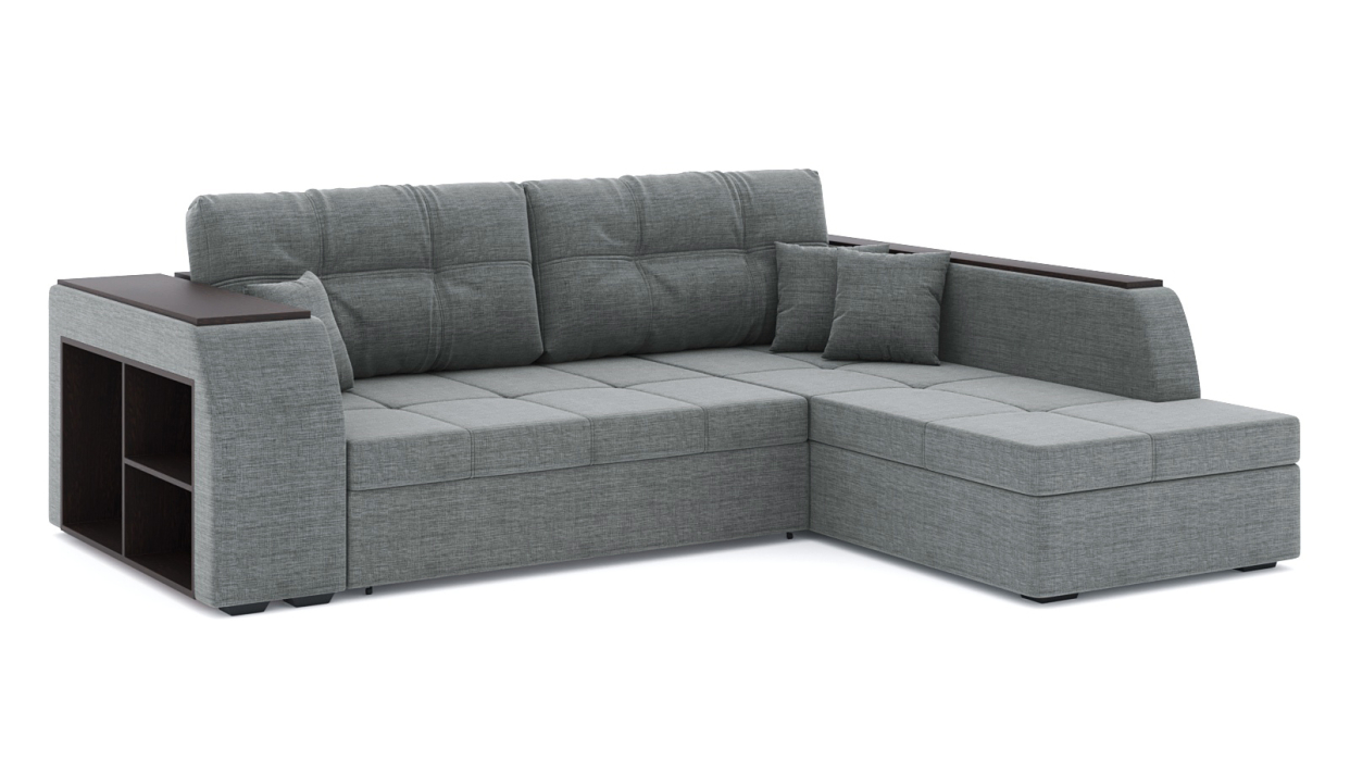 Диваны угловые в гостиную, Диван-кровать угловой Брюссель дельфин, рогожка