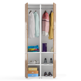 Два пенала Лидер-8 с двумя дверками с нижней полкой и штангой для одежды