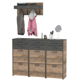 Три обувницы с ящиками и вешалка с крючками Трувор