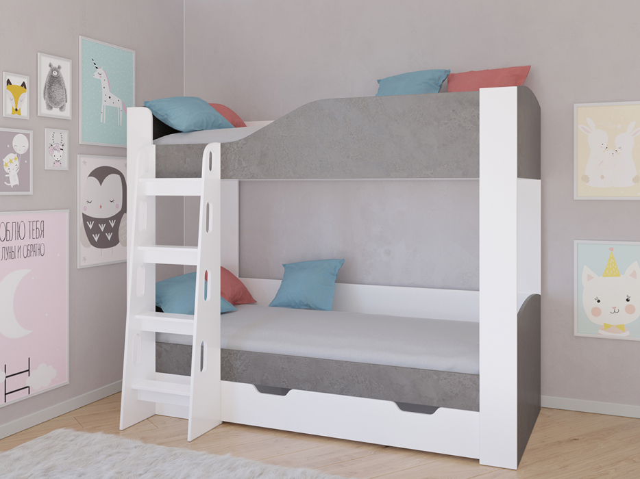 Для подростков, Кровать двухъярусная Астра 2 Белый