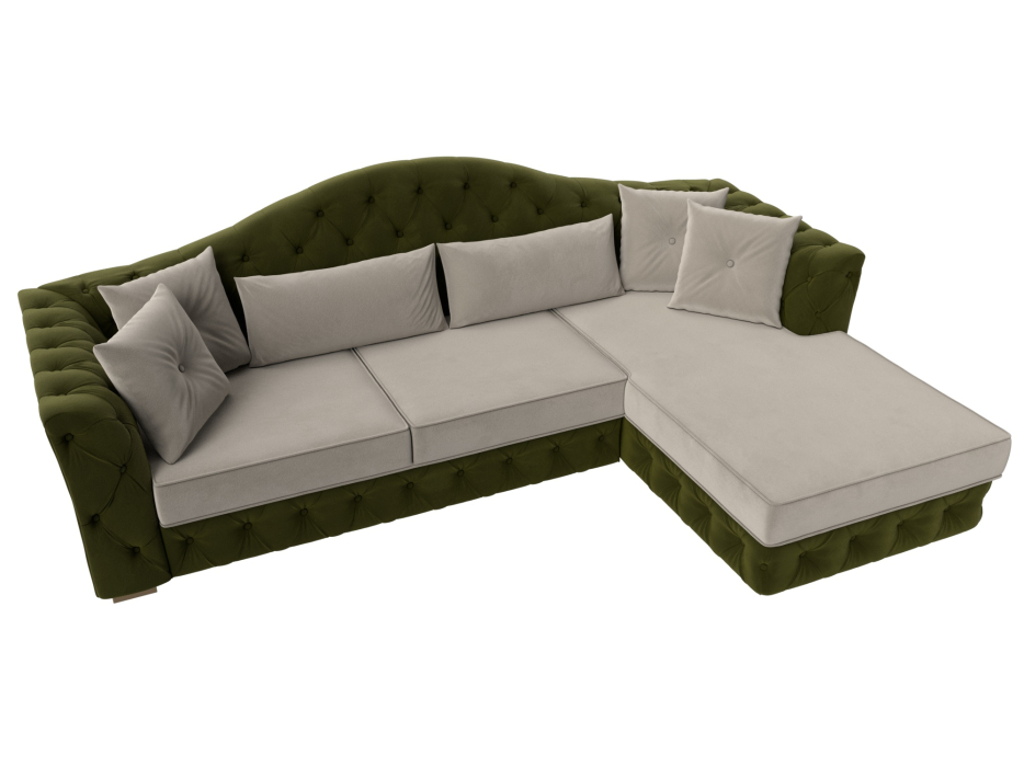 Диваны угловые в гостиную, Диван угловой Артис правый угол, микровельвет