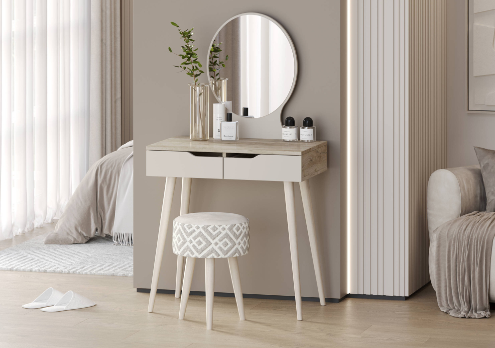 С зеркалом, Трюмо для спальни Тр 4-25915