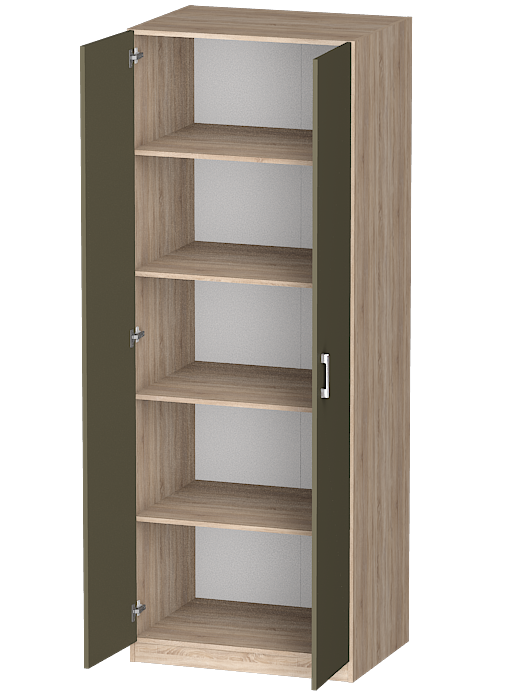 В спальню, Распашной шкаф Лайф с полками 80*60*215 Дуб сонома