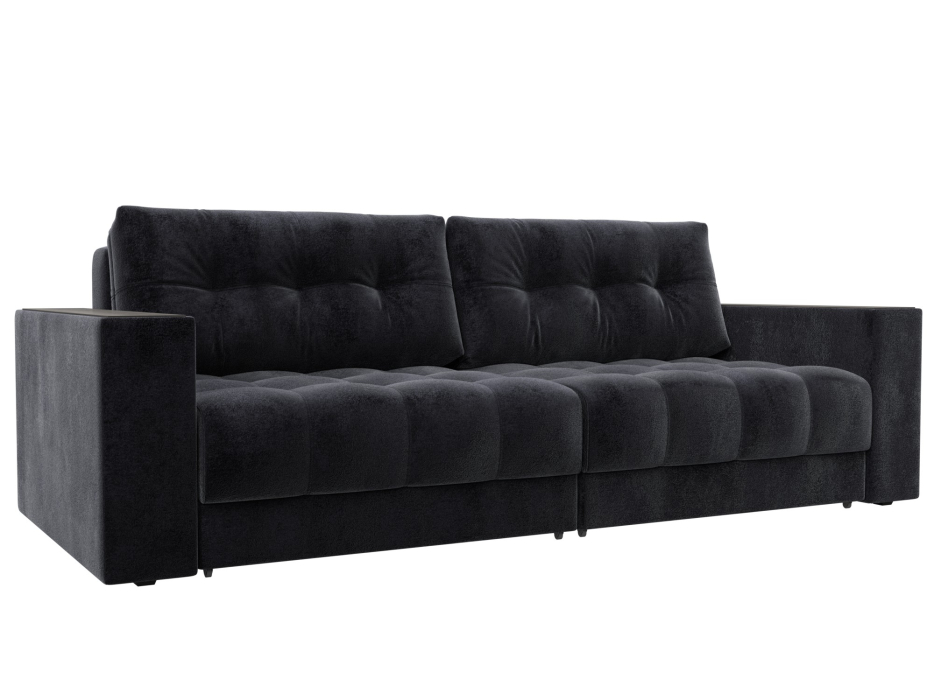 Диваны еврокнижки, Диван прямой с декором Лига-049 НПБ, велюр TOWER