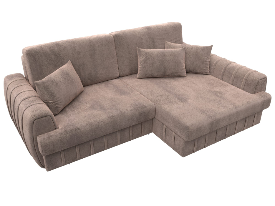 Диваны угловые в гостиную, Диван угловой Лига-057 НПБ угол правый, велюр TOWER