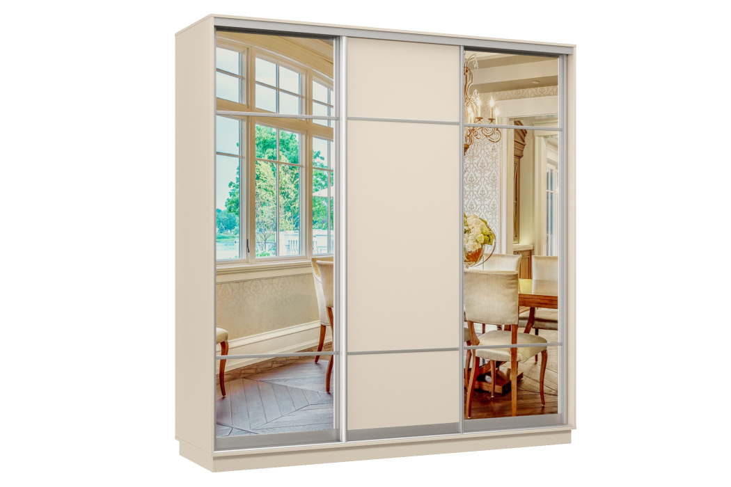 Шкафы-купе 3-х дверные, Шкаф-купе Премьер Лайт 33 (11;08;11) трехдверный