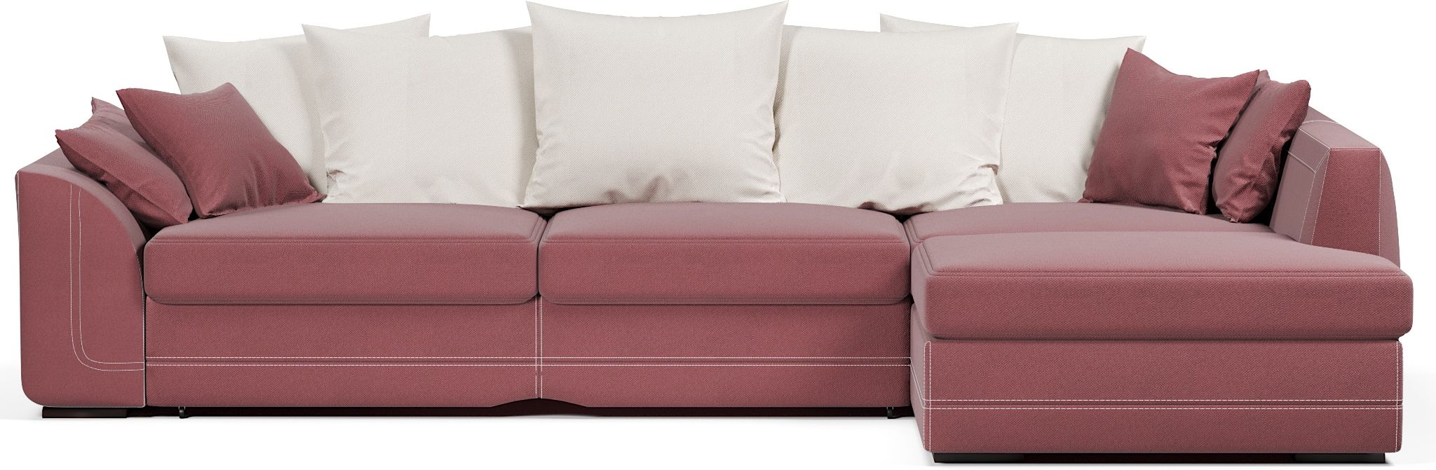 Диваны угловые в гостиную, Диван-кровать угловой Калифорния дельфин,велюр + экокожа