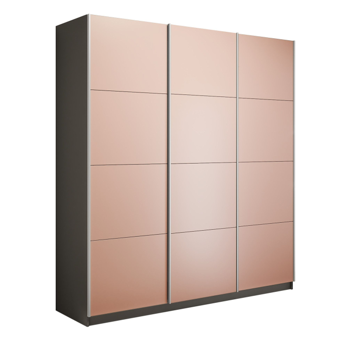 Шкафы-купе 3-х дверные, Шкаф-купе Эста 3-х дверный Стекла пудра/Доводчик 300х66х240