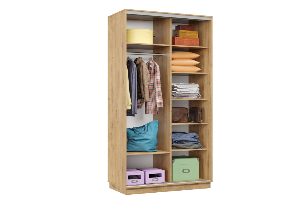 Шкафы-купе 2-х дверные, Шкаф-купе Премьер Лайт 02 П-3159 двухдверный