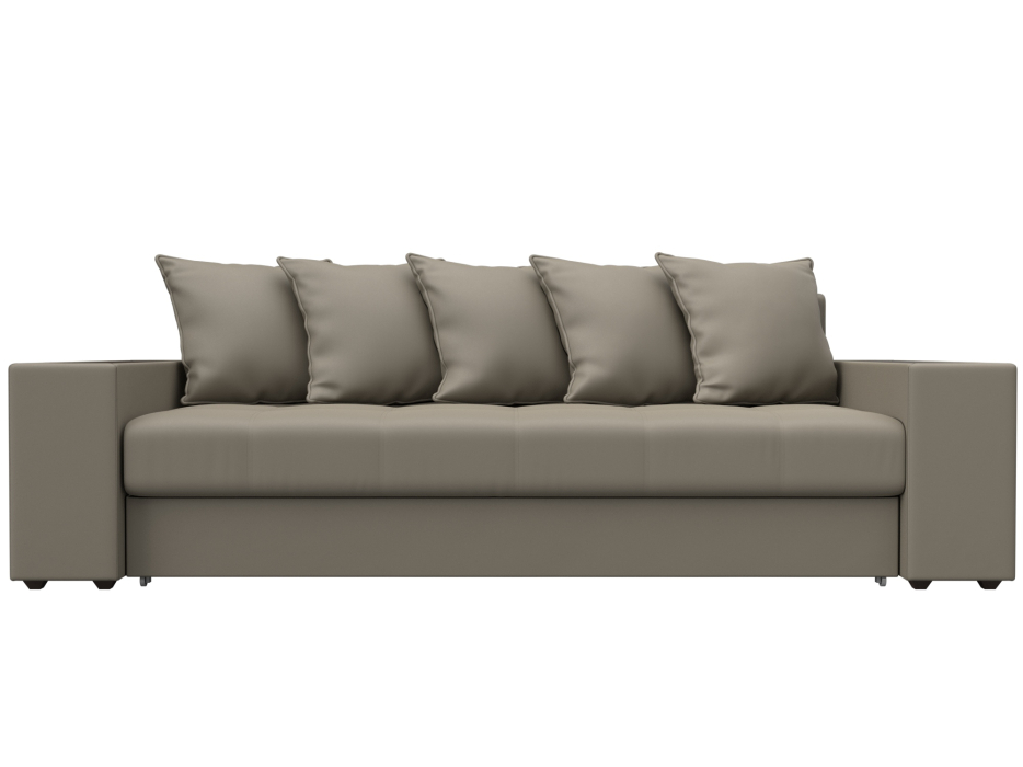 Диваны еврокнижки, Диван прямой Дубай полки справа, экокожа GRIFON