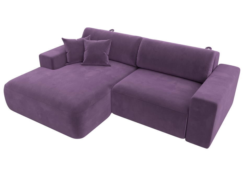 Диваны угловые в гостиную, Диван угловой Лига-036 Классик левый угол, микровельвет