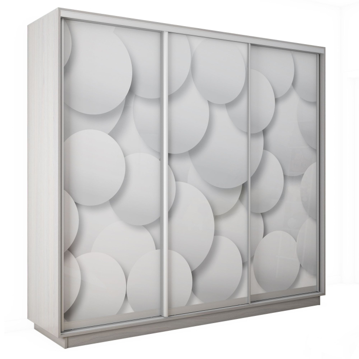 Шкафы-купе 3-х дверные, Шкаф-купе Экспресс 3-х дверный Фотопечать Шары Стекла 210х45х240