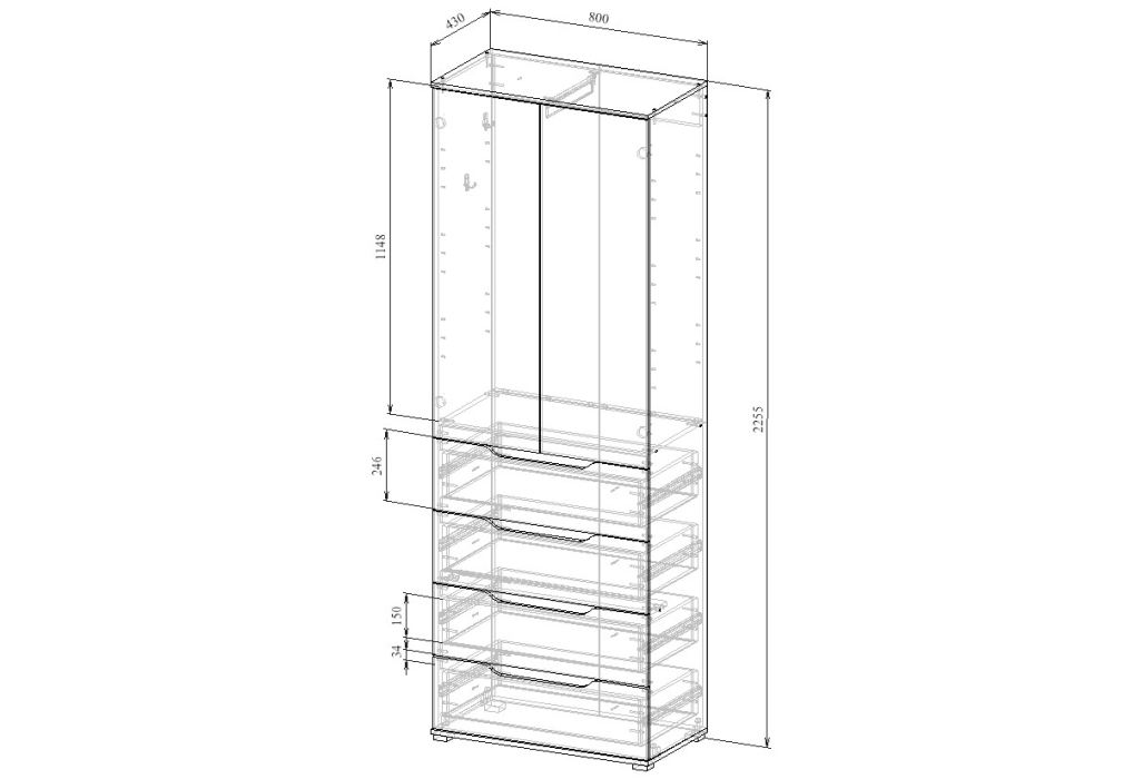 Комоды, Шкаф-комод Нейт-104