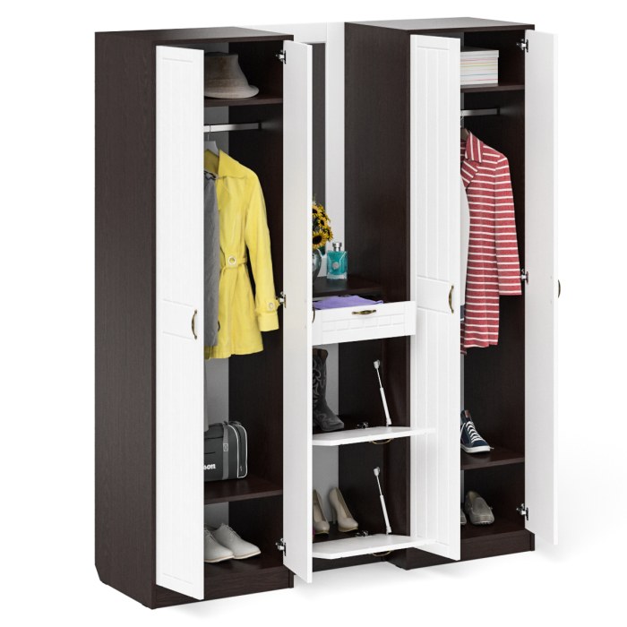 Прихожие, Модульная мебель в прихожую П-6 № 14 МДФ фрезеровка прованс