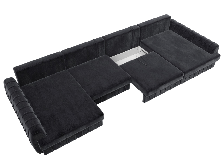 Диваны угловые в гостиную, Диван П-образный Лига-057 НПБ Лонг, велюр TOWER