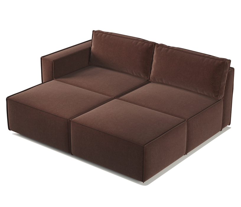 Диваны угловые в гостиную, Диван модульный Шарм 25 211х170х70 см, левый, велюр