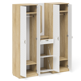 Модульная мебель в прихожую П-6 № 14 МДФ фрезеровка ромб