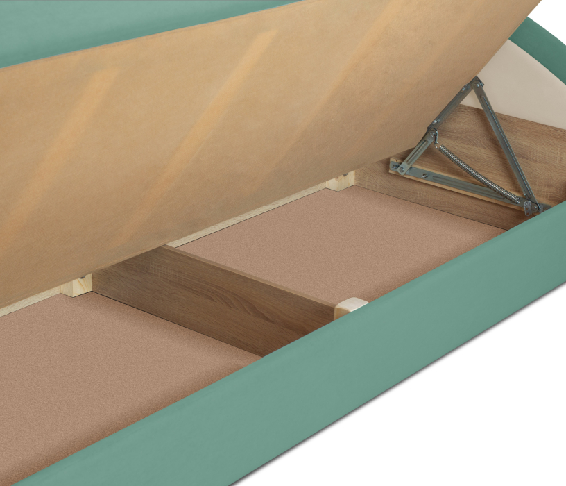 Мягкая кровать, Кровать тахта угловая Дельта с подъемным механизмом, велюр