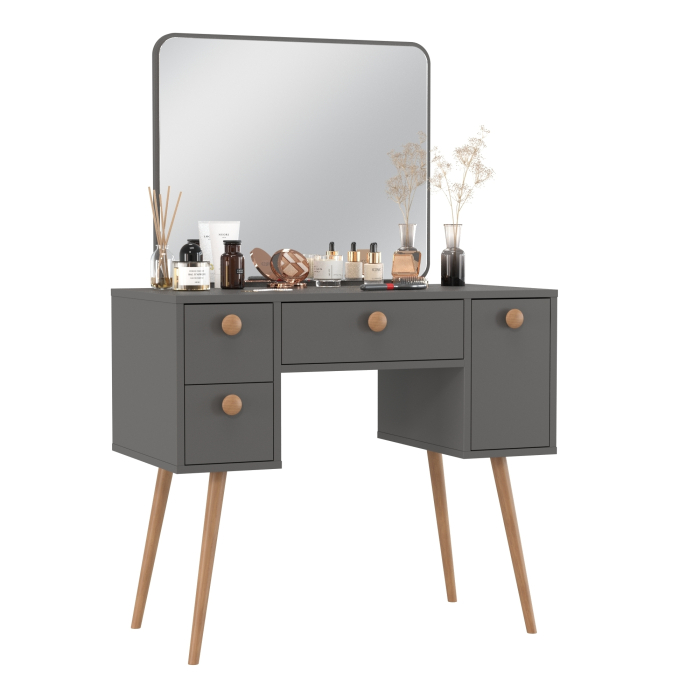 С зеркалом, Трюмо в спальню в лофт стиле 4-25919