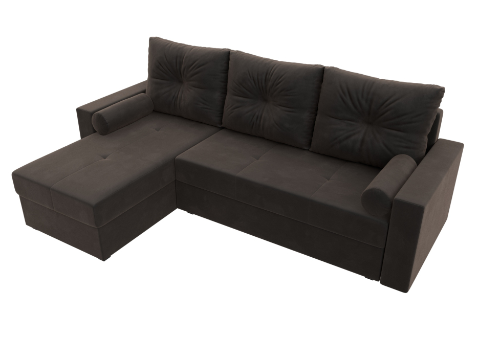 Диваны угловые в гостиную, Диван угловой Верона Лайт левый угол, велюр