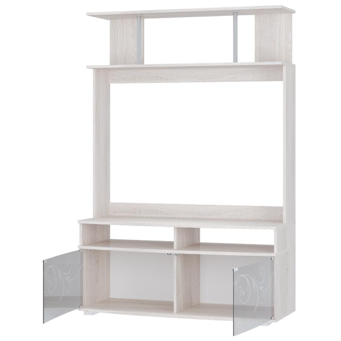 Стенки для гостиной, Центральная секция Флоренция, Ясень белый