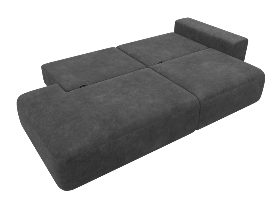 Диваны еврокнижки, Диван прямой Лига-036 НПБ Модерн подлокотник справа, велюр BRUT