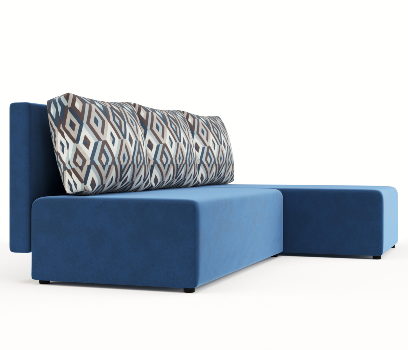 Диваны угловые в гостиную, Угловой диван-кровать Рим, велюр