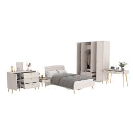 Набор мебели из пяти предметов в спальню Афина с кроватью на 1200