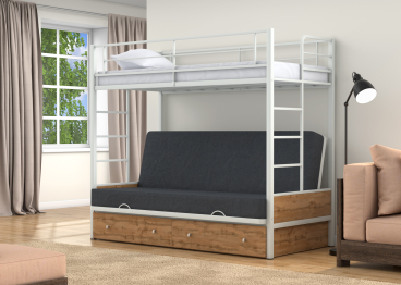 Двухъярусная кровать-диван Дакар 1 ящики Дуб ватан