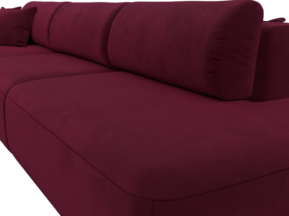 Диваны угловые в гостиную, Диван угловой Лига-036 Модерн Лонг левый угол, микровельвет