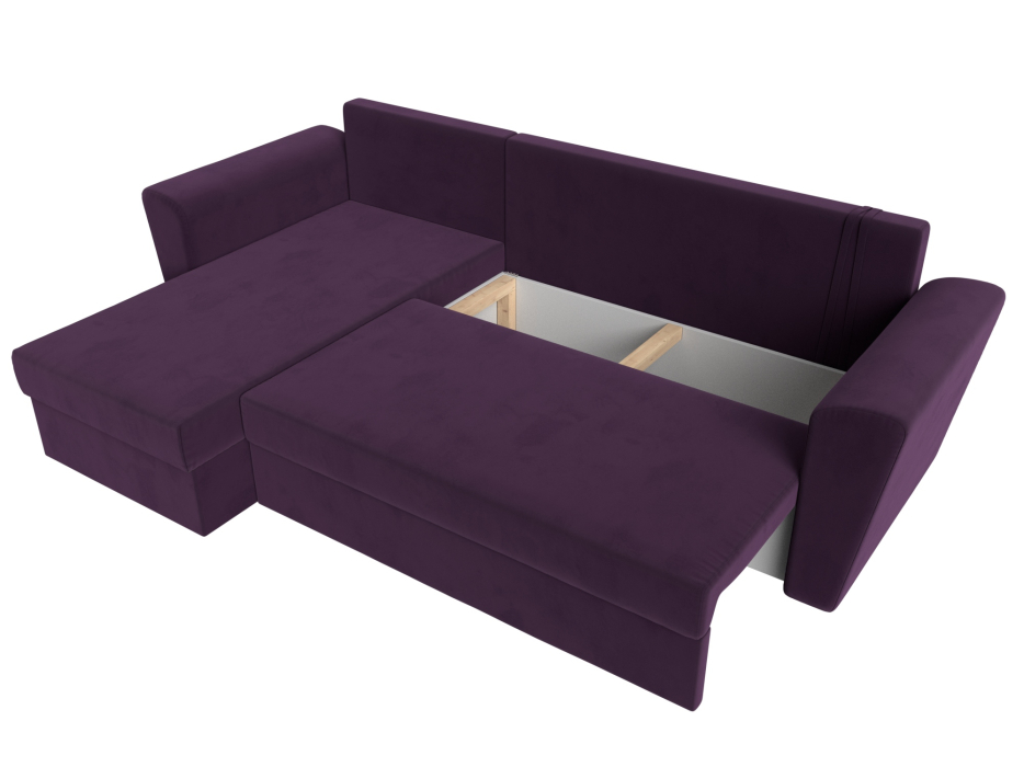 Диваны угловые в гостиную, Угловой диван Амстердам Лайт левый угол, велюр