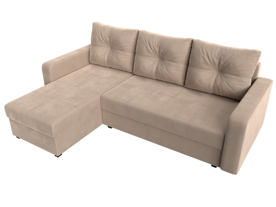 Диваны угловые в гостиную, Угловой диван Ливерпуль Лайт левый угол, велюр