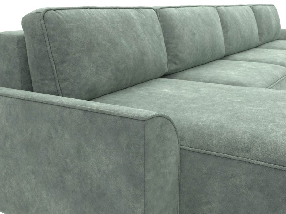 Диваны прямые со спальным местом, Диван п-образный Лига-048 НПБ лонг, велюр BRUT